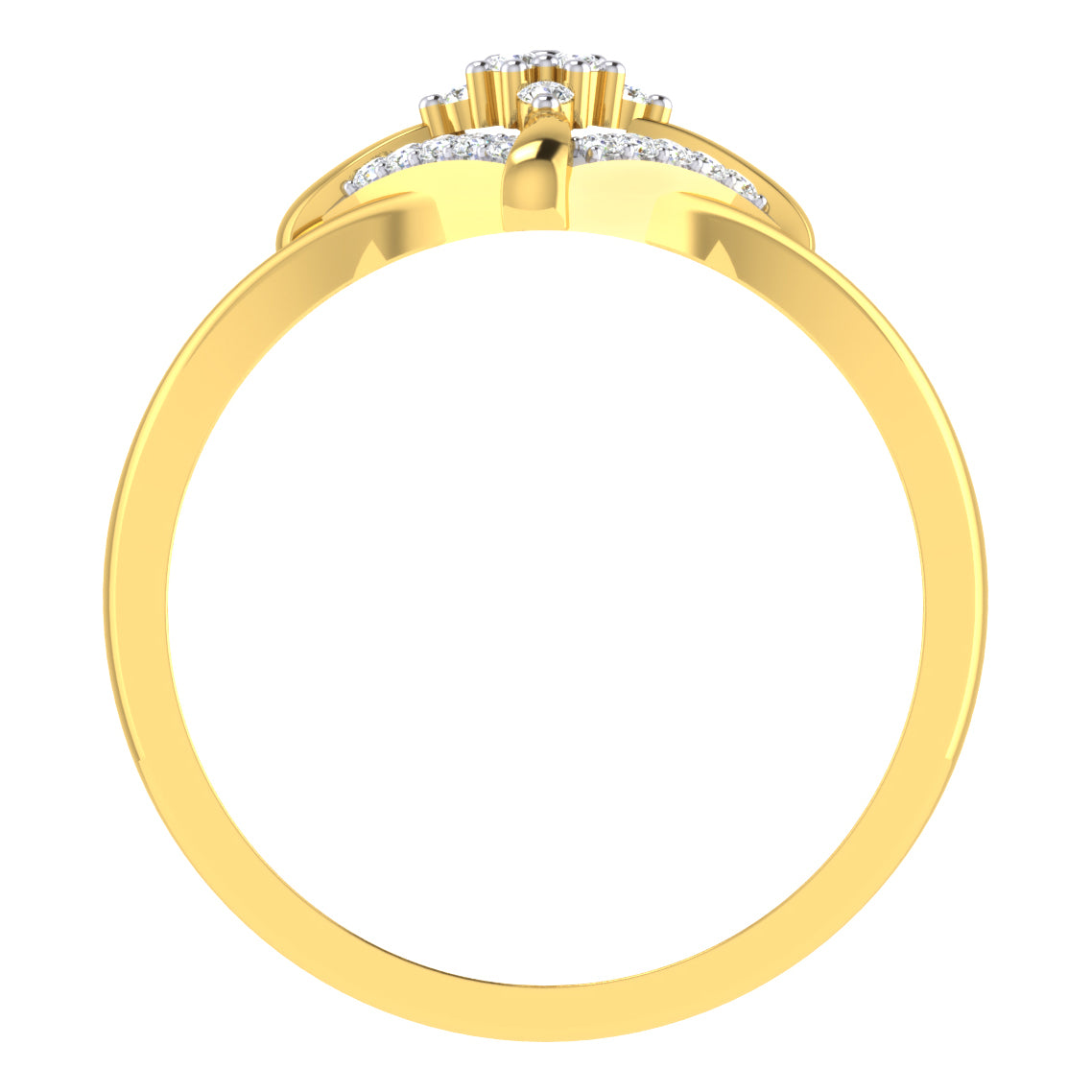 Aurora Azure Allure 14Kt Diamond Ring