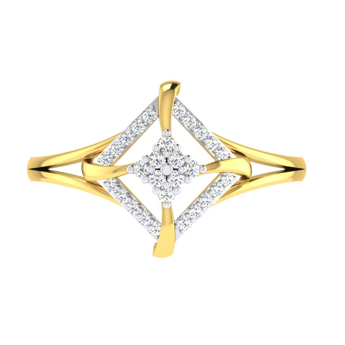 Aurora Azure Allure 14Kt Diamond Ring