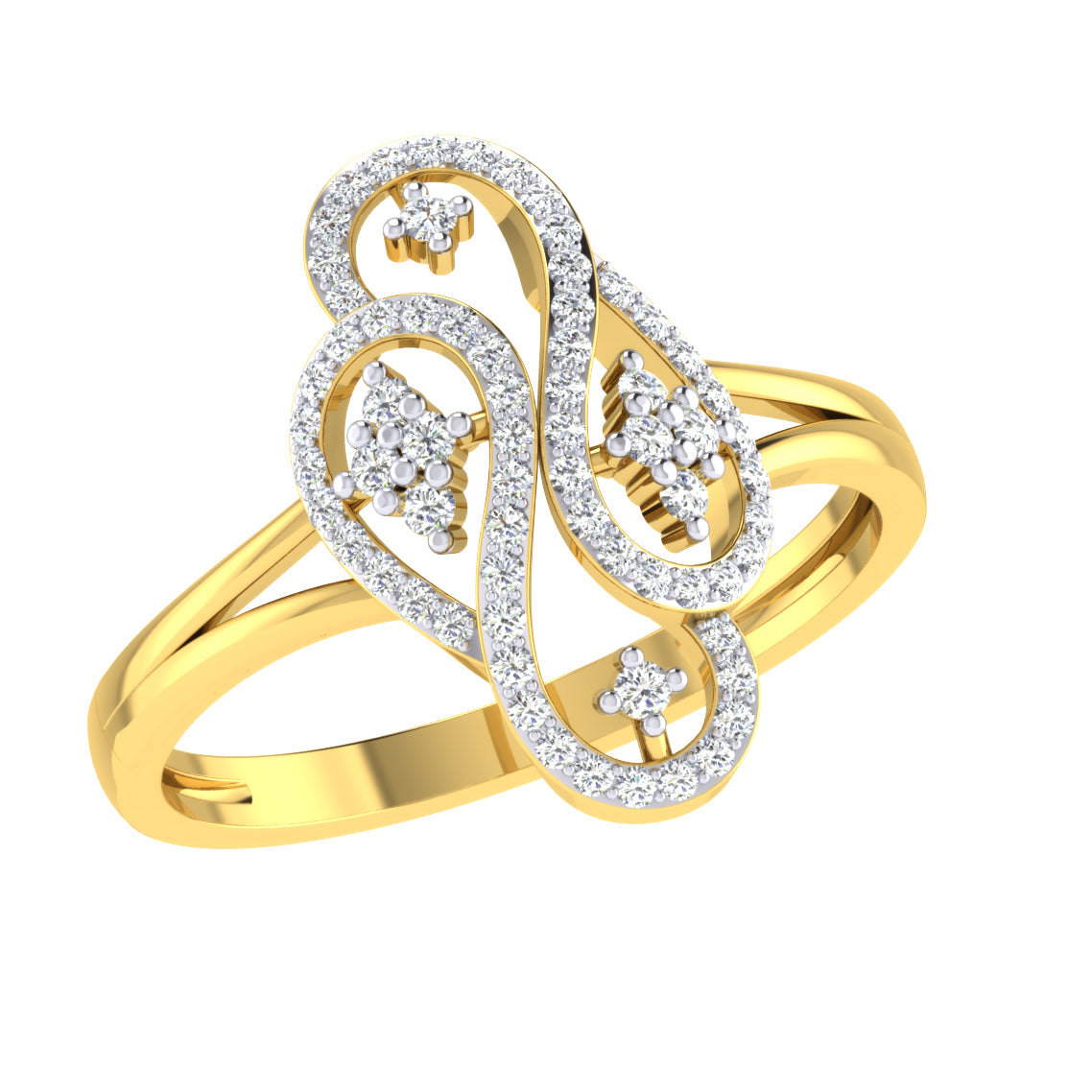 Celestial Siren Symphony 14Kt Diamond Ring