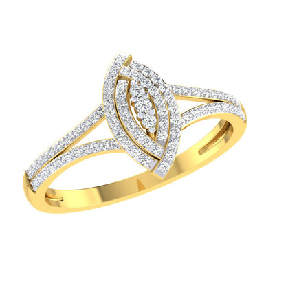 Whispering Waves 18Kt Diamond Ring