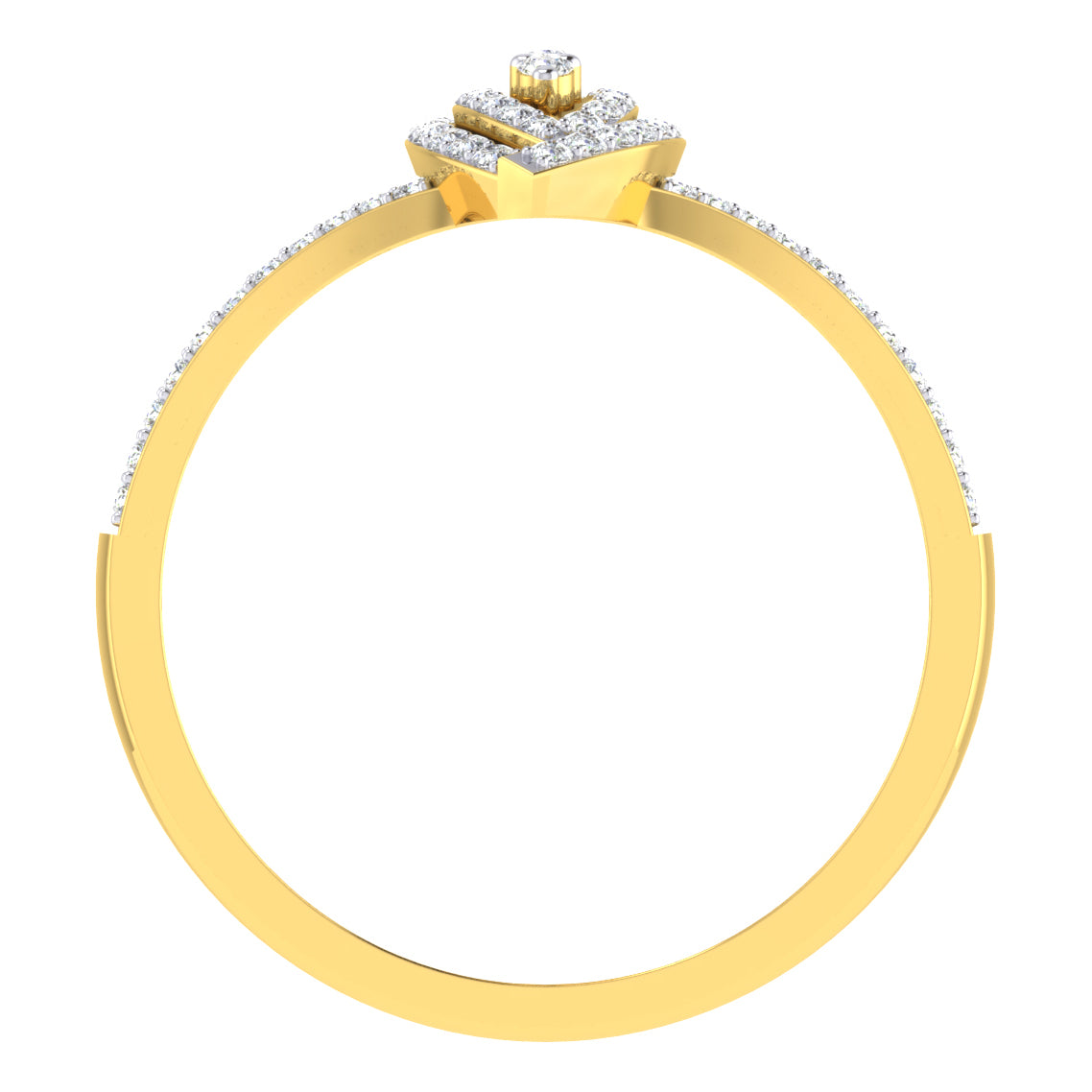 Whispering Waves 18Kt Diamond Ring
