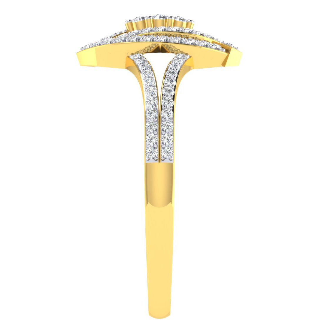 Whispering Waves 18Kt Diamond Ring