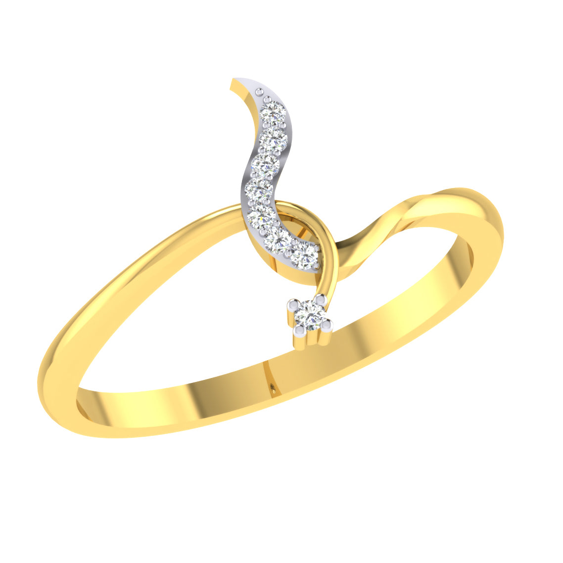 Tranquil Tides 14Kt Diamond Ring