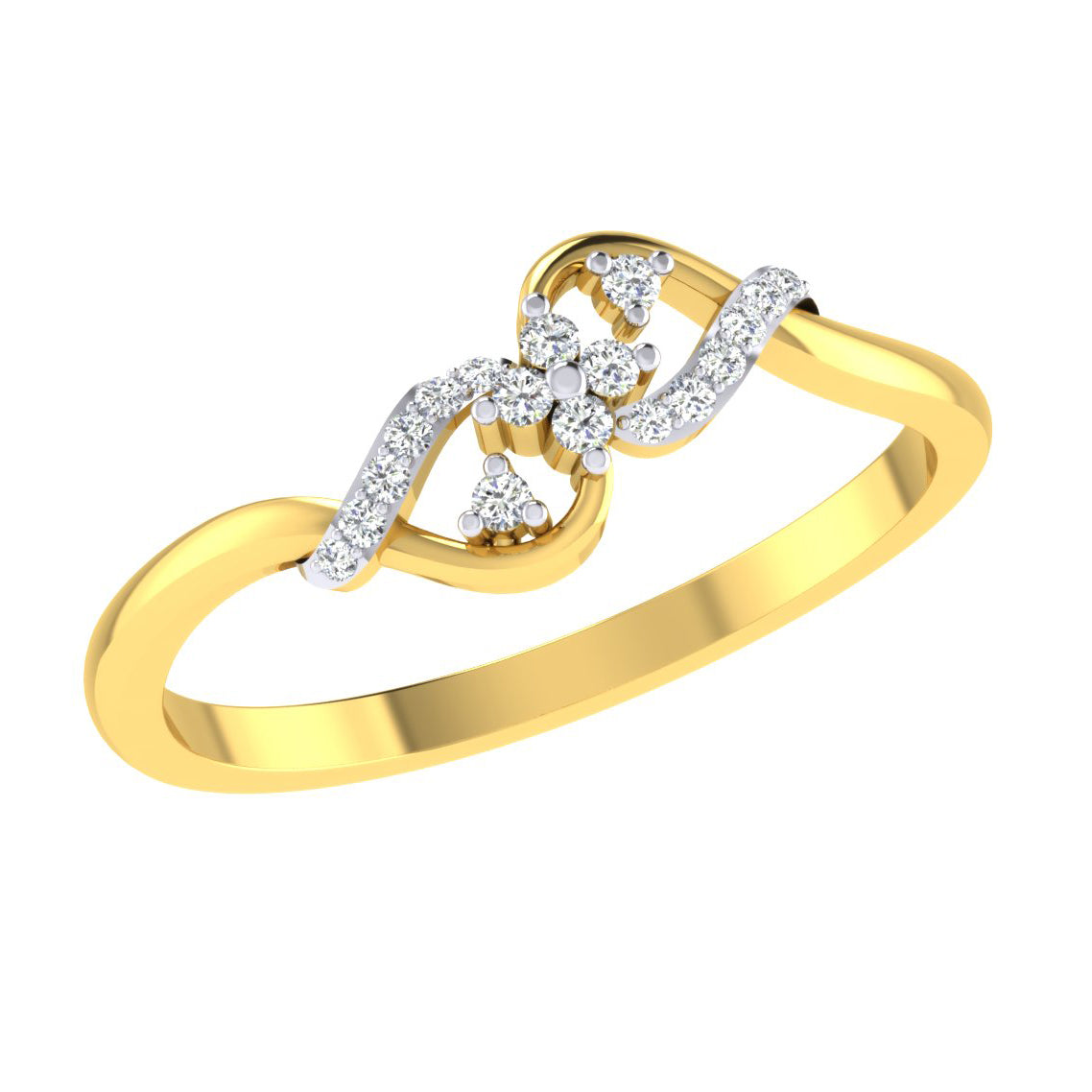 Enchanted Ember Effervescence 14Kt Diamond Ring